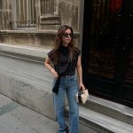 بلوزة ستان - أسود