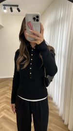 High Neck Knitted Sweater - الصورة 31