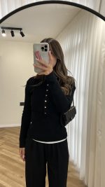 High Neck Knitted Sweater - الصورة 27