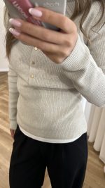 High Neck Knitted Sweater - الصورة 19