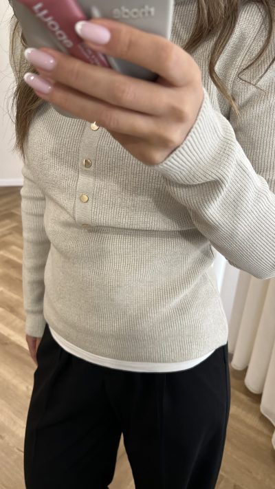 ⁦High Neck Knitted Sweater⁩ - الصورة ⁦19⁩