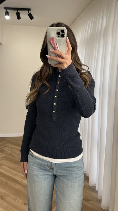 ⁦High Neck Knitted Sweater⁩ - الصورة ⁦14⁩