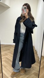 ⁦Navy Trench Coat⁩ - الصورة ⁦2⁩