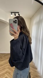 ⁦Navy Suede Jacket⁩ - الصورة ⁦4⁩