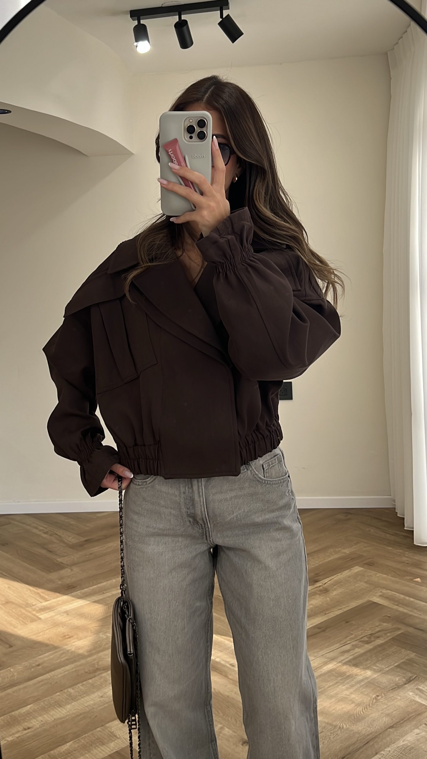 IMG_6101 Dark Chocolate Premium Jacket - الصورة 1