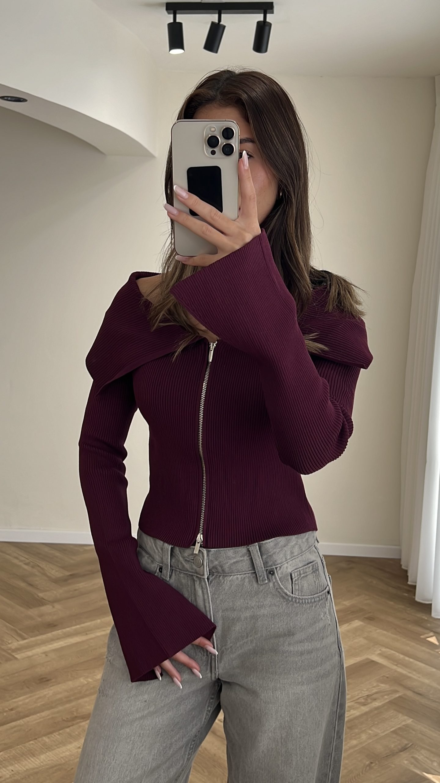 IMG_6576 zippered knit cardigan - الصورة 1